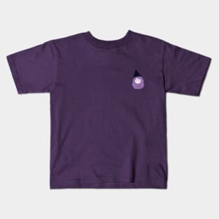 Cute Witch with purple hair and black hat 🔮 Kids T-Shirt